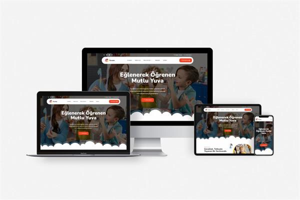 Anaokulu ve Kreş Hazır Web Sitesi Paketi