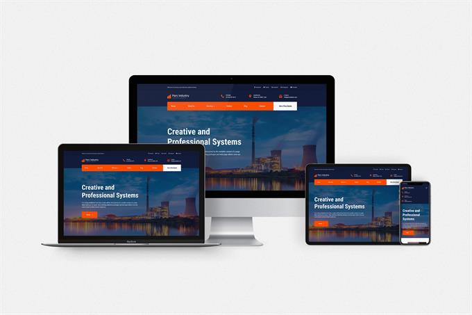 Endüstri & Sanayi Hazır Web Sitesi Paketi